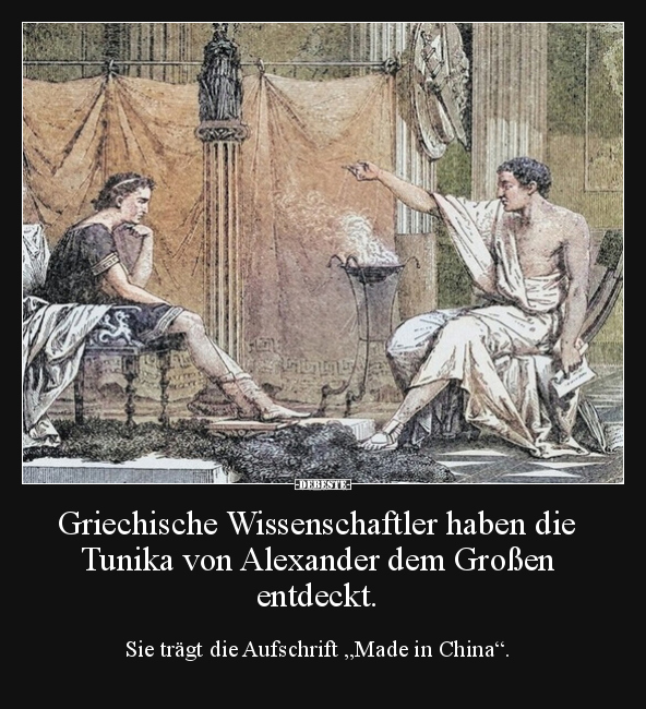 Griechische Wissenschaftler haben die Tunika von Alexander.. - Lustige Bilder | DEBESTE.de