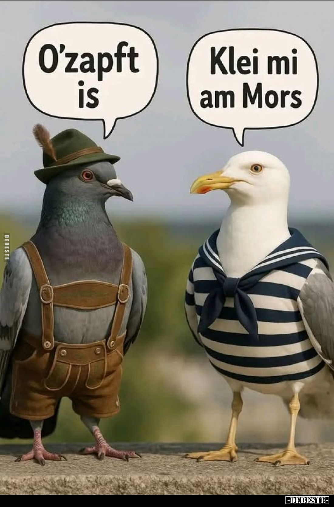 O'zapft is. -
Klei mi am Mors.