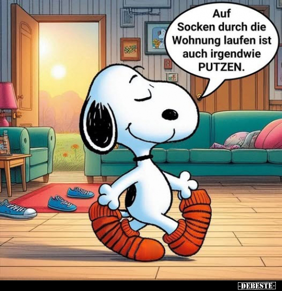 Socken, Wohnung, Laufen, Putzen