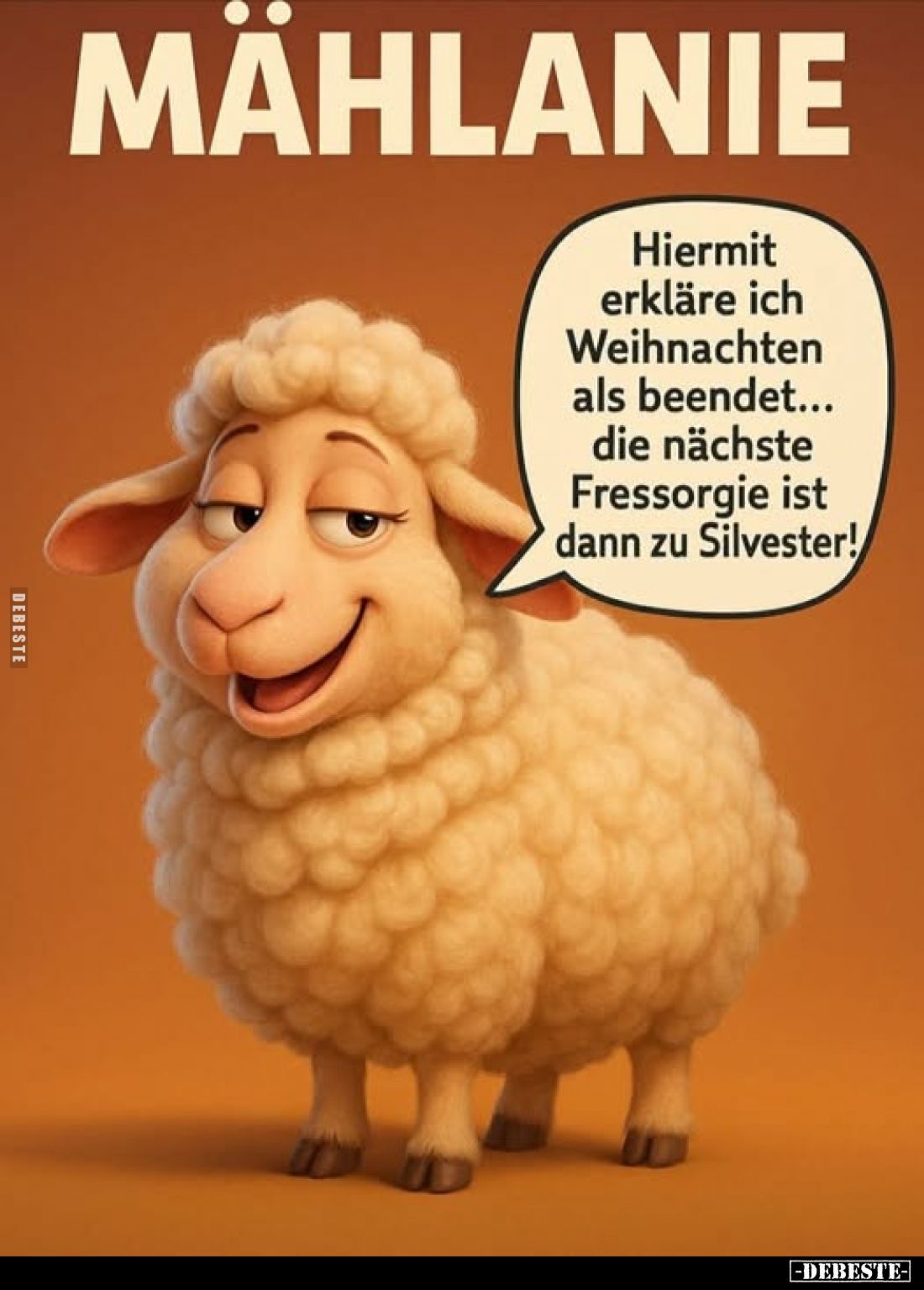 Mählanie: Hiermit erkläre ich Weihnachten als beendet... die nächste Fressorgie ist dann zu Silvester!