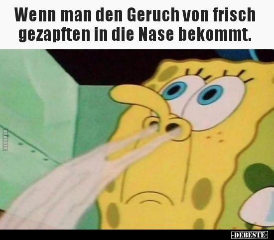 Wenn man den Geruch von frisch gezapften in die Nase.. - Lustige Bilder | DEBESTE.de