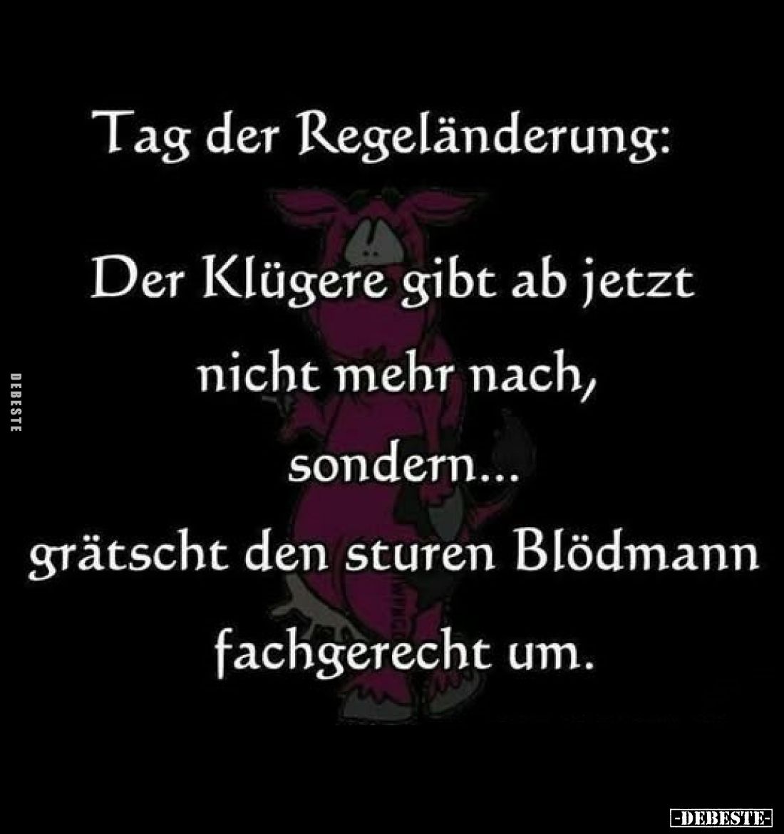 Tag der Regeländerung: Der Klügere gibt ab jetzt nicht mehr.. - Lustige Bilder | DEBESTE.de