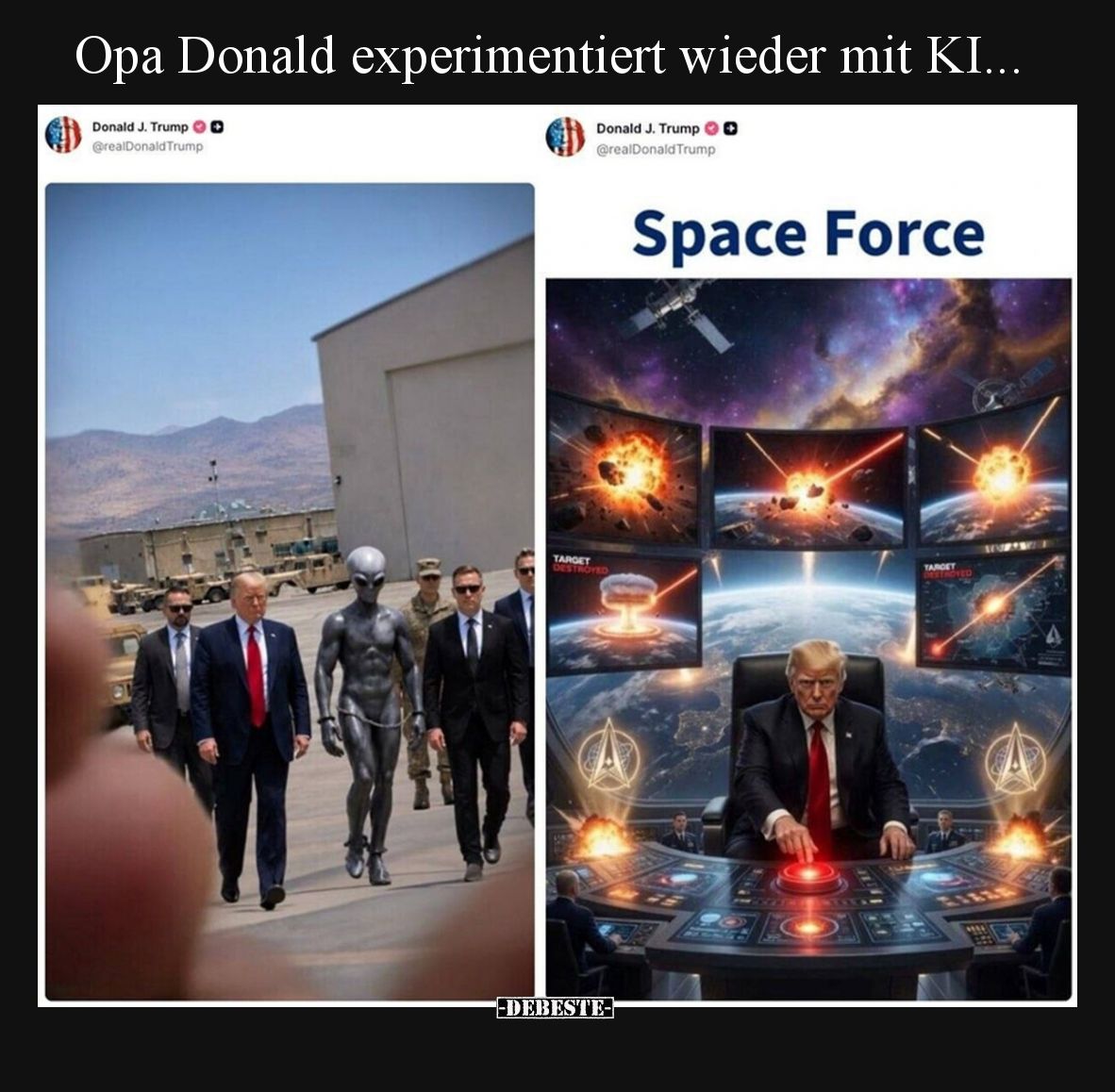 Opa Donald experimentiert wieder mit KI.