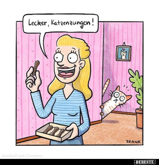 Lecker, Katzenzungen!.. - Lustige Bilder | DEBESTE.de