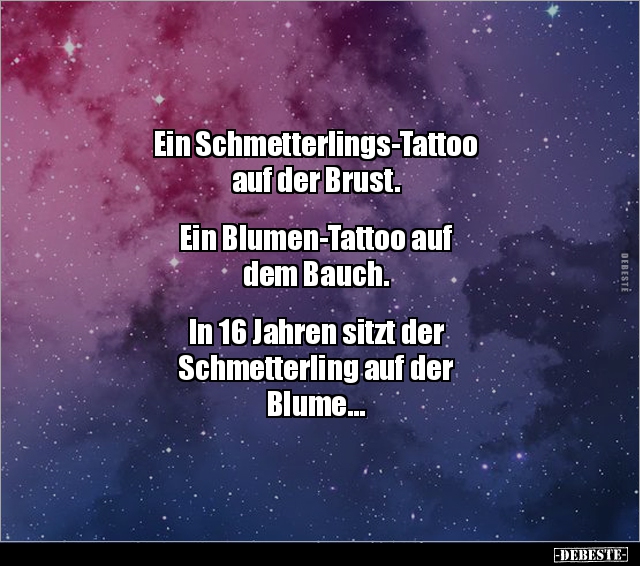 Ein Schmetterlings-Tattoo auf der Brust... - Lustige Bilder | DEBESTE.de