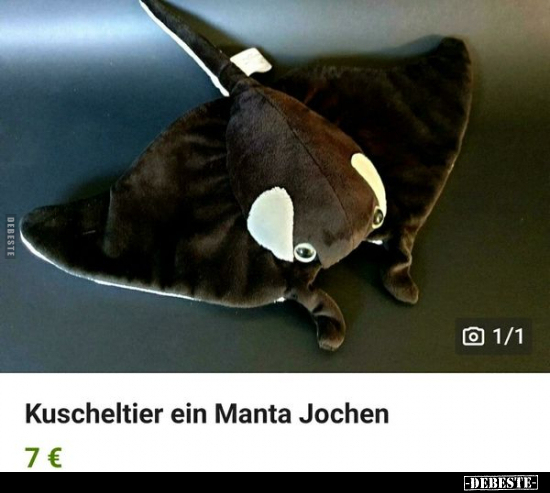 Kuscheltier ein Manta Jochen.. - Lustige Bilder | DEBESTE.de