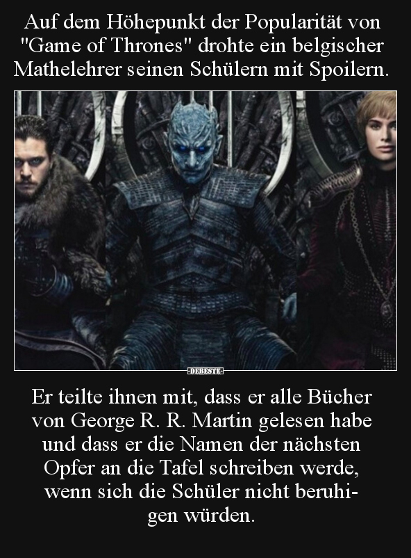Auf dem Höhepunkt der Popularität von "Game of Thrones".. - Lustige Bilder | DEBESTE.de