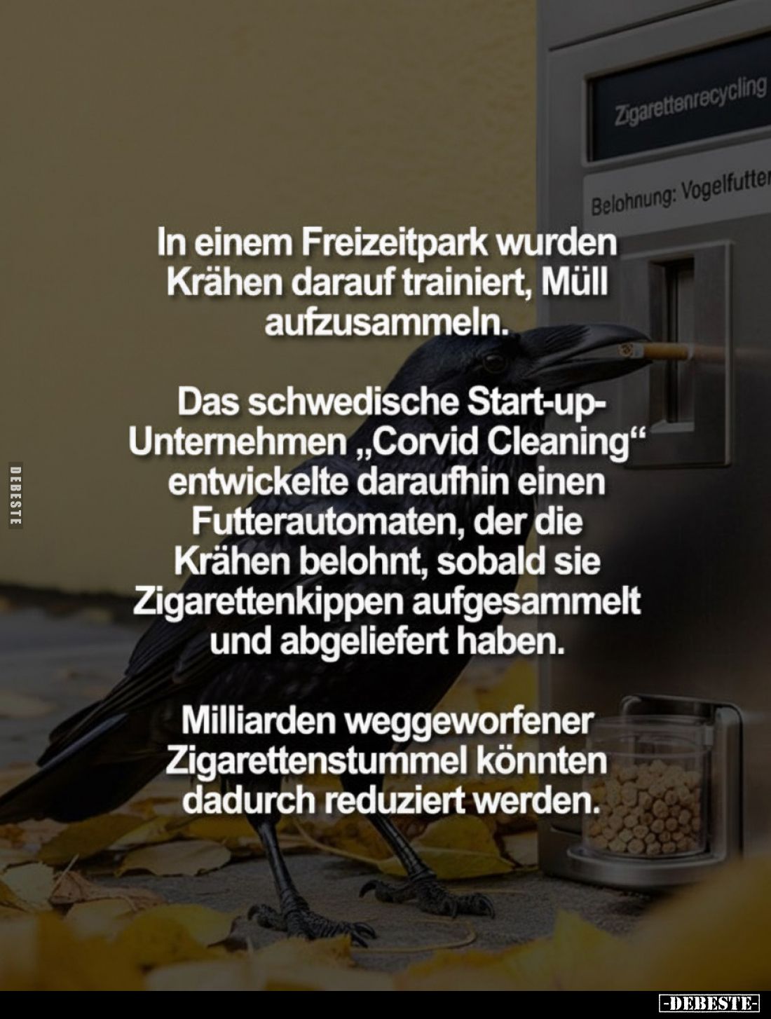 In einem Freizeitpark wurden Krähen darauf trainiert.. - Lustige Bilder | DEBESTE.de