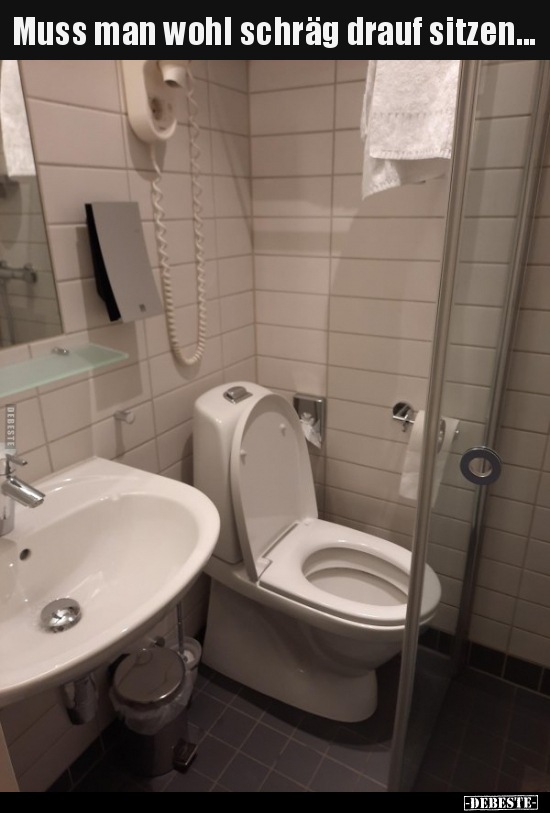 Muss man wohl schräg drauf sitzen...