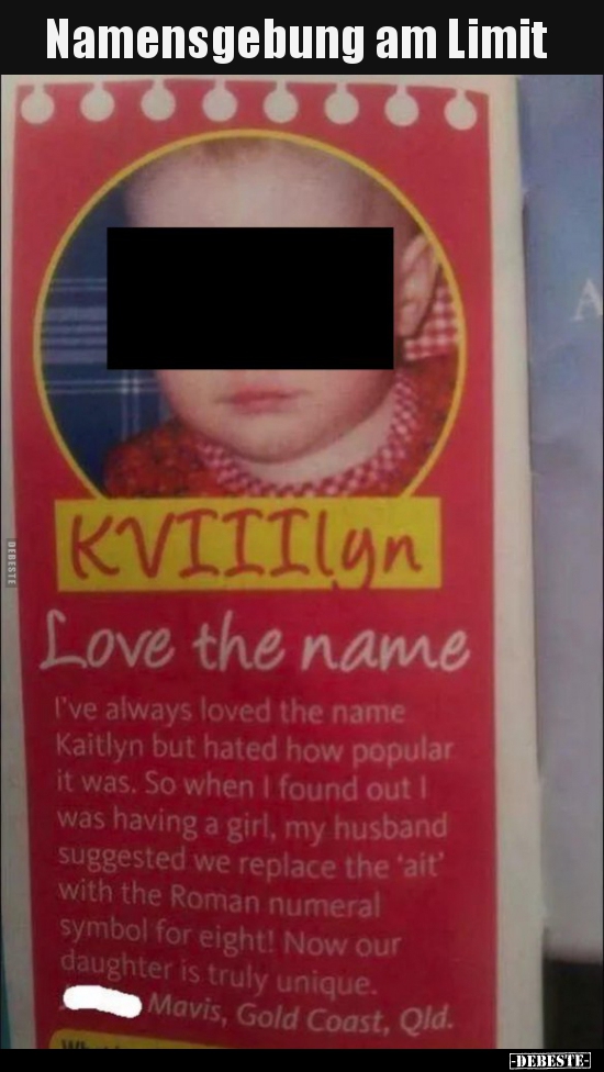 Namensgebung am Limit..