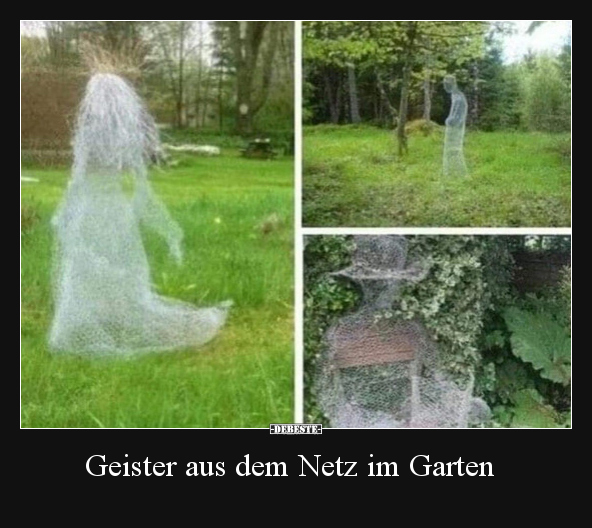 Geister aus dem Netz im Garten.. - Lustige Bilder | DEBESTE.de