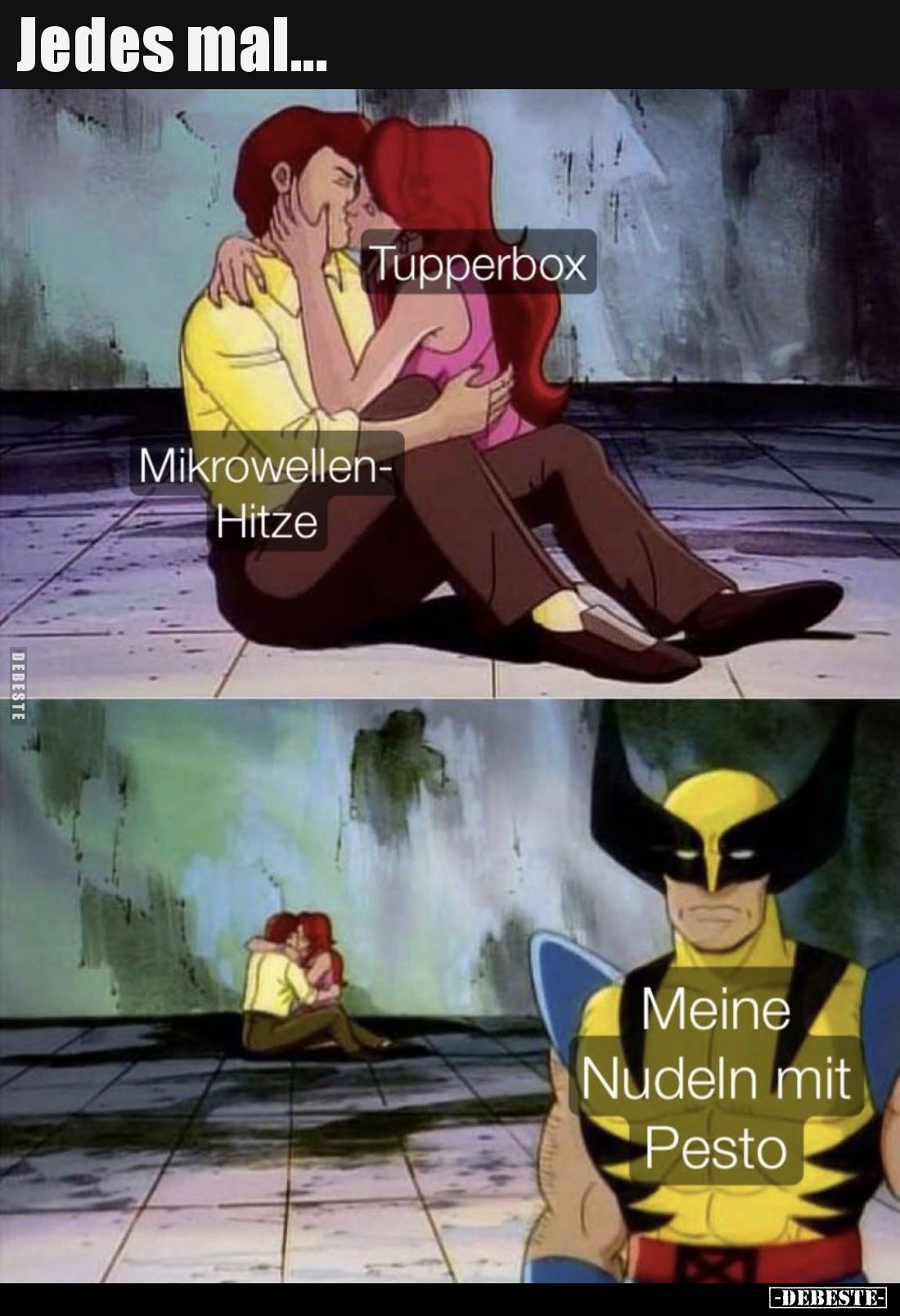 Tupperbox - Mikrowellen-Hitze - Meine Nudeln mit Pesto.