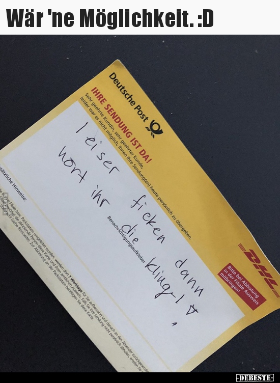 Wär 'ne Möglichkeit. :D