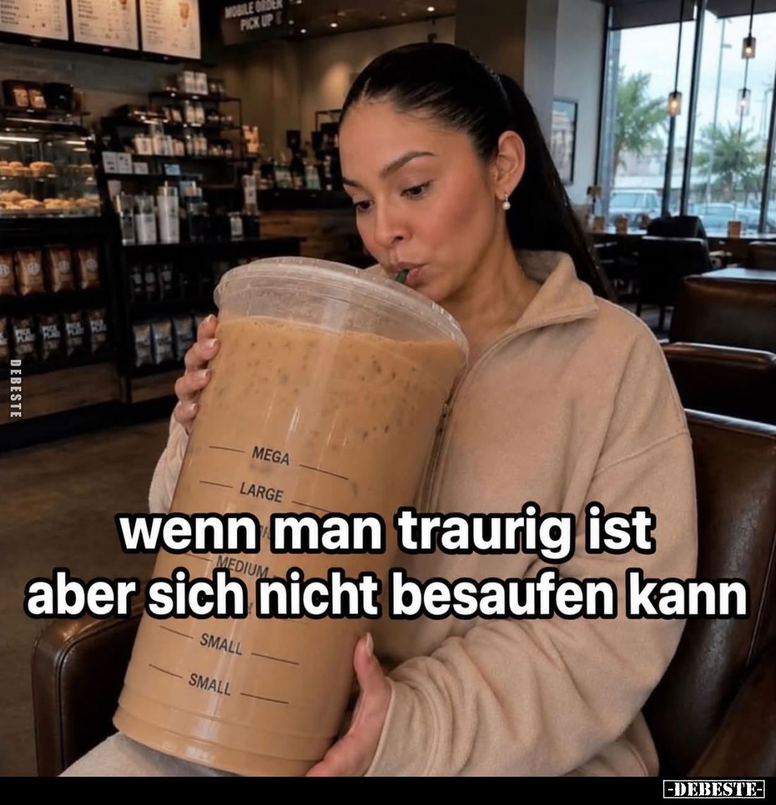 Wenn man traurig ist aber sich nicht besaufen kann.