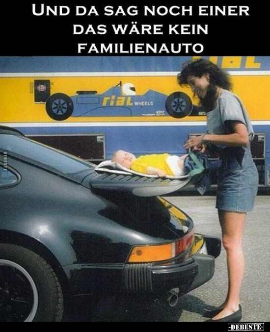 Und da sag noch einer, das wäre kein Familienauto...