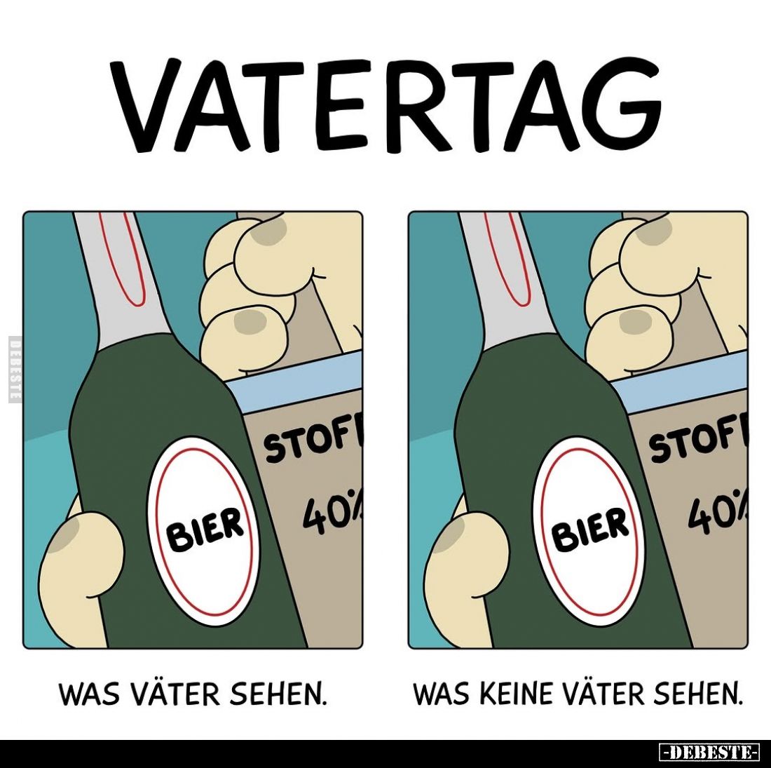 Vatertag:
Was Väter sehen. /
Was keine Väter sehen.