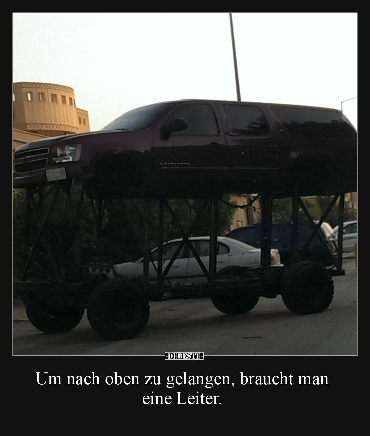 Um nach oben zu gelangen, braucht man eine Leiter.