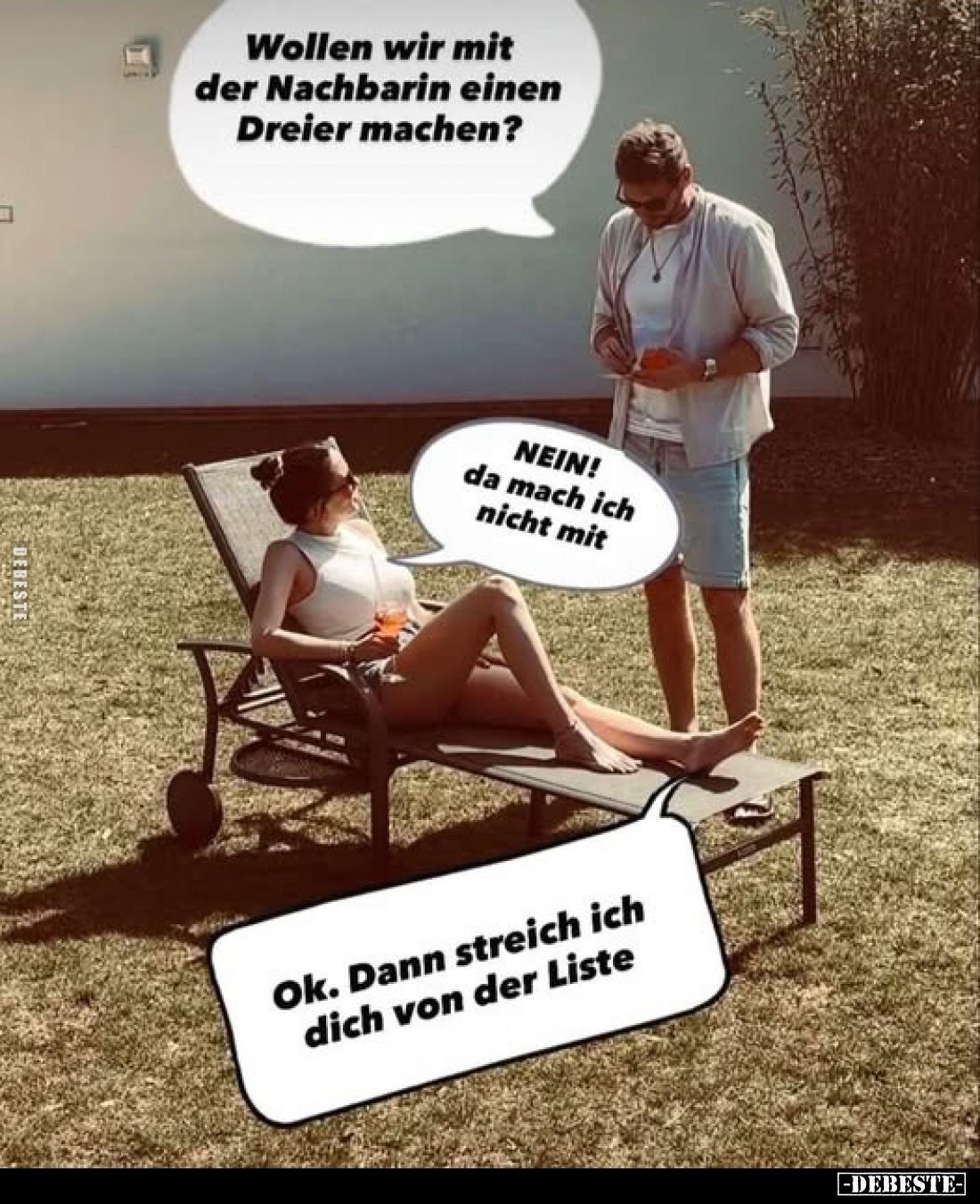 Wollen wir mit der Nachbarin einen Dreier machen?.. - Lustige Bilder | DEBESTE.de