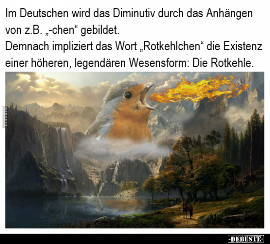 Im Deutschen wird das Diminutiv durch das Anhängen von z.B...