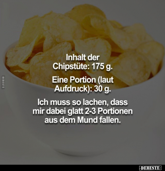 Inhalt der Chipstüte: 175g.. - Lustige Bilder | DEBESTE.de