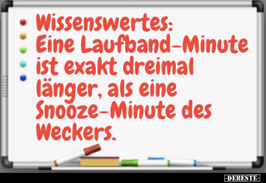 Wissenswertes: Eine Laufband-Minute ist exakt dreimal.. - Lustige Bilder | DEBESTE.de