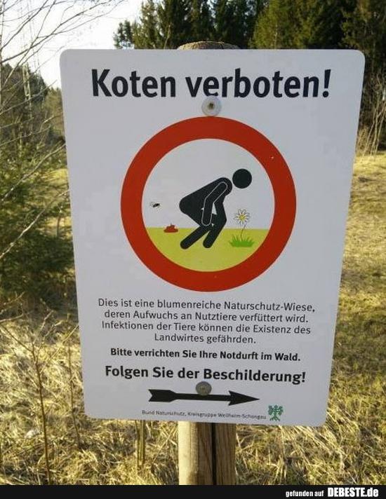 Koten verboten! - Lustige Bilder | DEBESTE.de