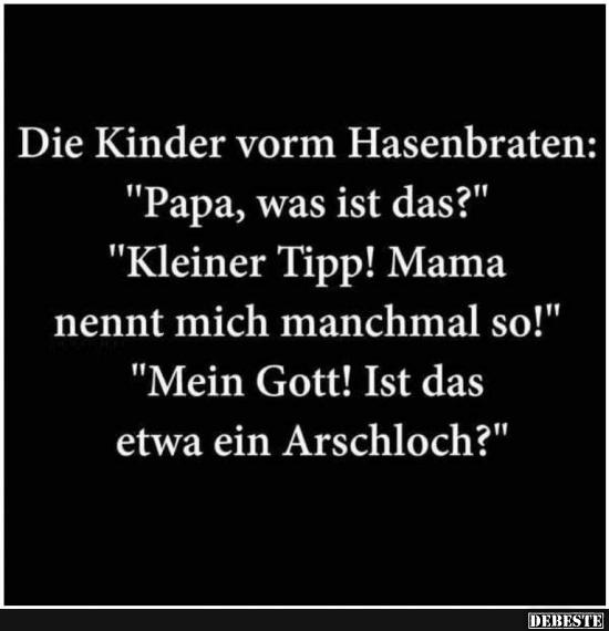Die Kinder vorm Hasenbraten..