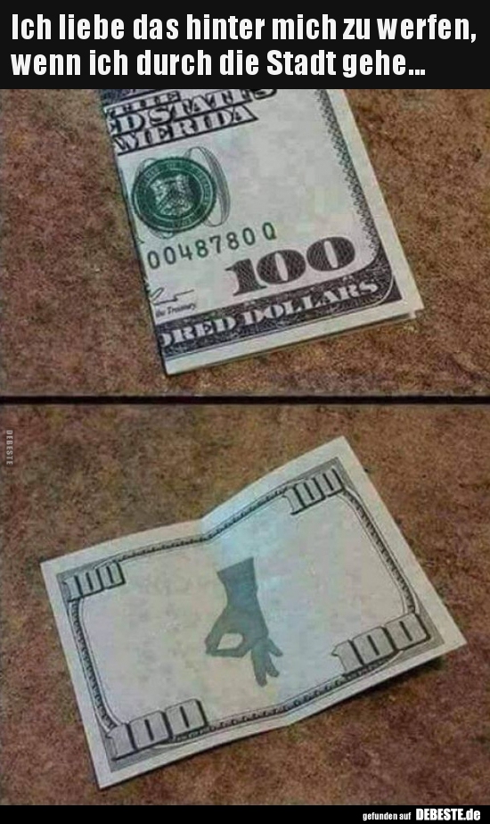 Ich liebe das hinter mich zu werfen, wenn ich durch die..