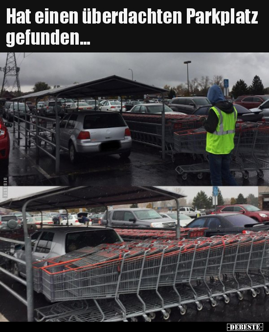 Hat einen überdachten Parkplatz gefunden... - Lustige Bilder | DEBESTE.de