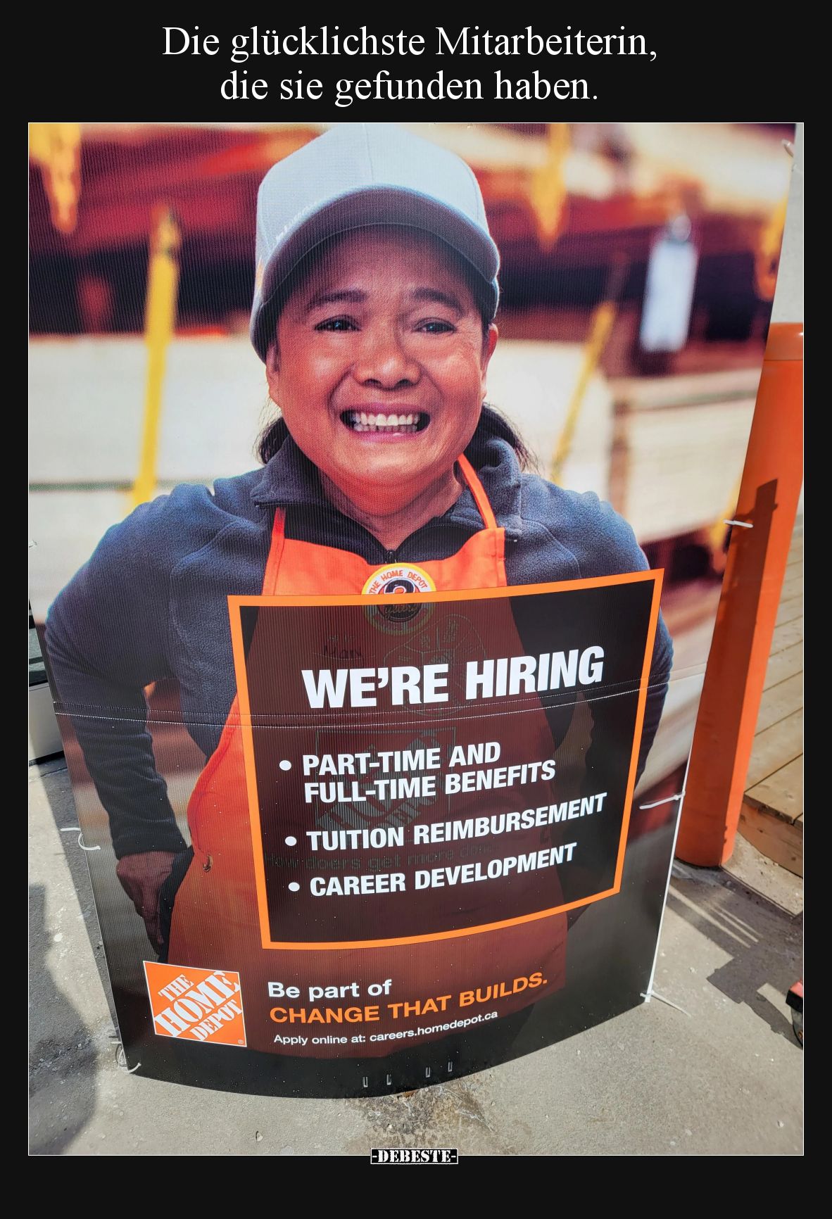 Die glücklichste Mitarbeiterin, die sie gefunden haben.