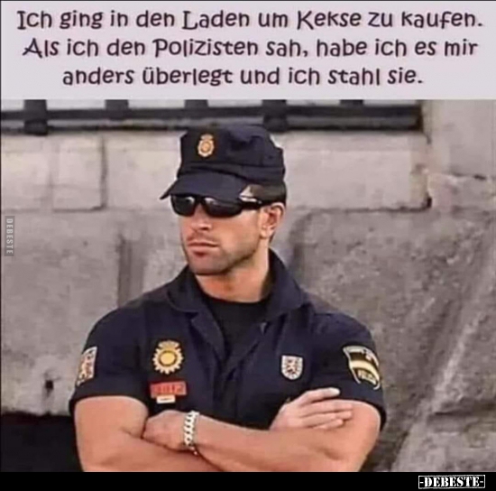 Ich ging in den Laden um Kekse zu kaufen...