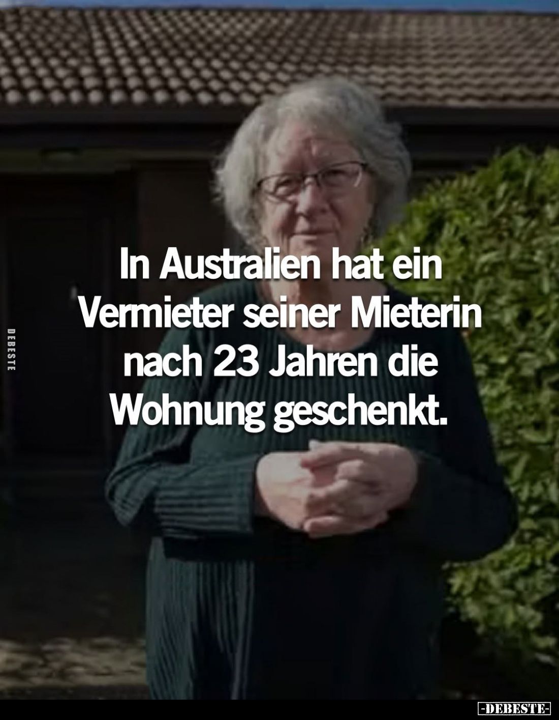 In Australien hat ein Vermieter seiner Mieterin nach 23 Jahren die Wohnung geschenkt.
