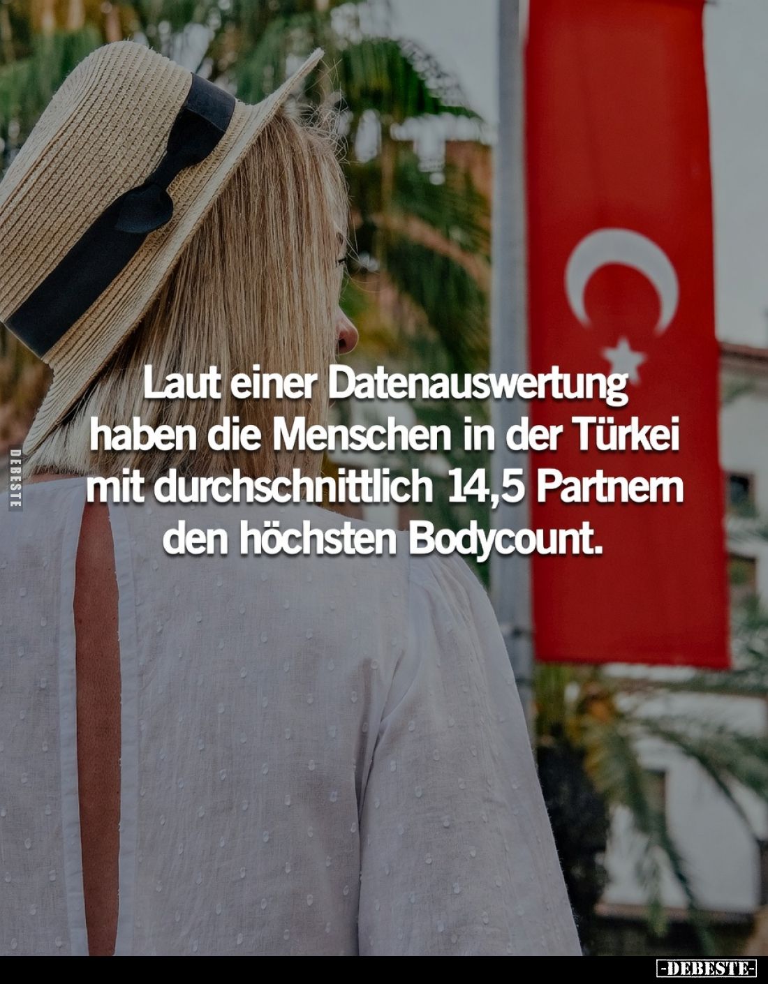 Laut einer Datenauswertung haben die Menschen in der Türkei mit durchschnittlich 14,5 Partnern den höchsten Bodycount.