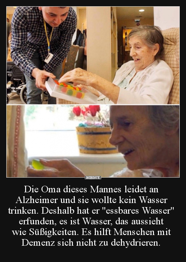 Die Oma dieses Mannes leidet an Alzheimer und sie wollte.. - Lustige Bilder | DEBESTE.de