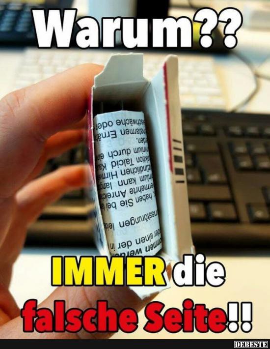 Warum? Immer die falsche Seite!!