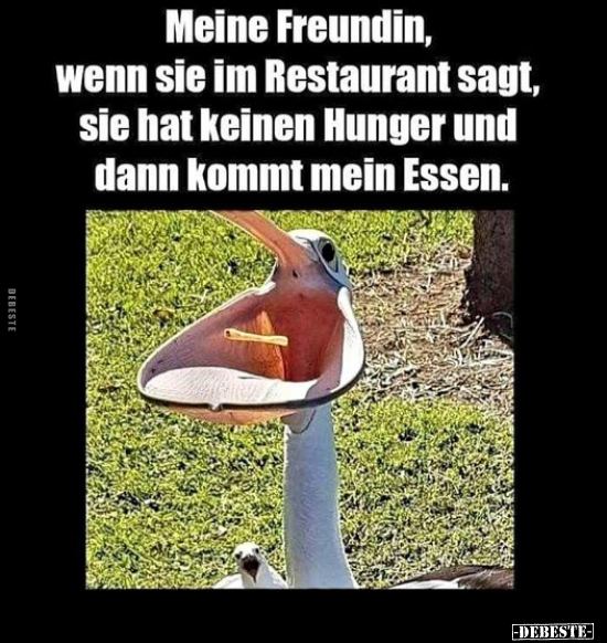 Meine Freundin, wenn sie im Restaurant sagt.. - Lustige Bilder | DEBESTE.de