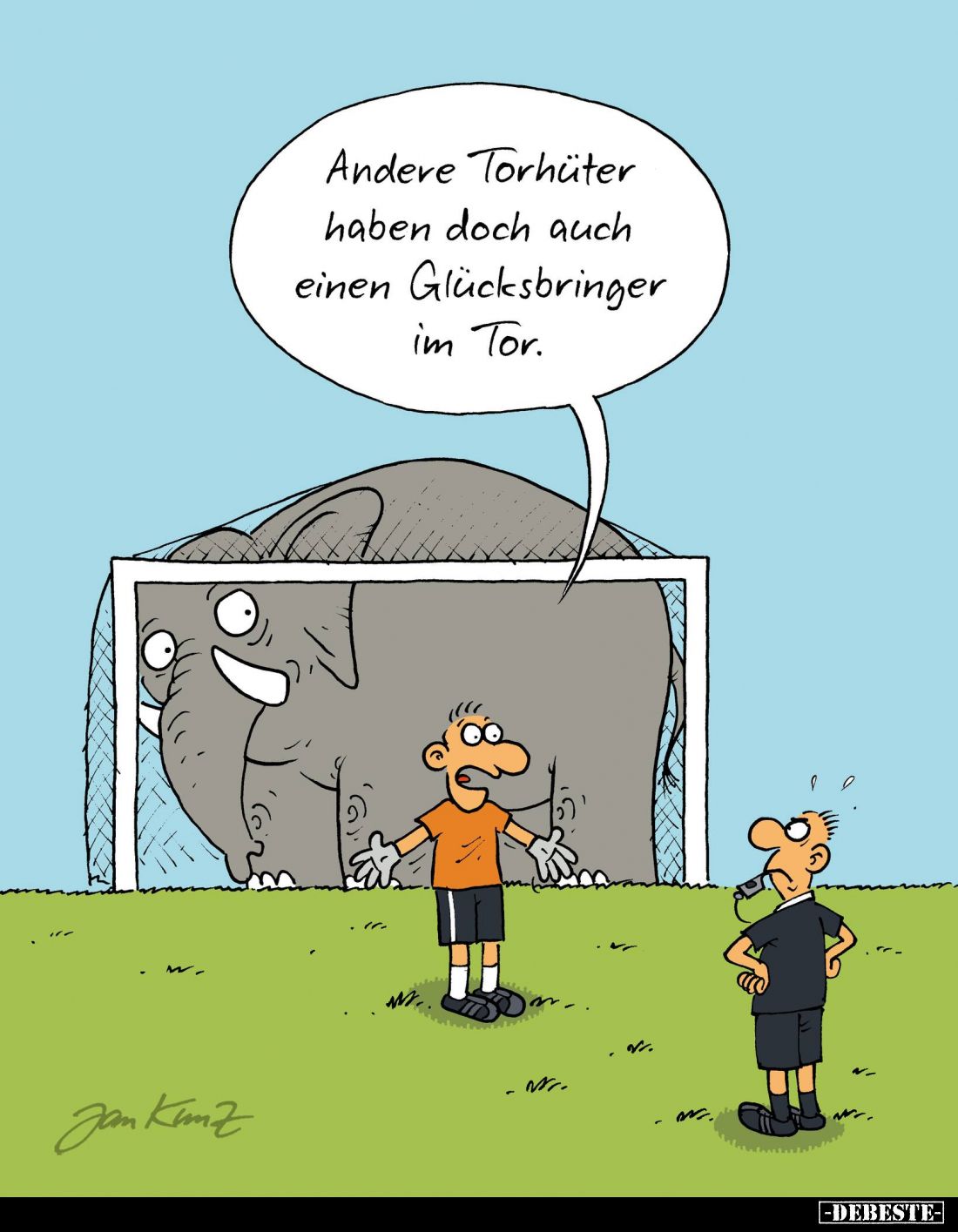 Andere Torhüter haben doch auch einen Glücksbringer im Tor.