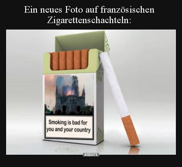 Ein neues Foto auf französischen Zigarettenschachteln.. - Lustige Bilder | DEBESTE.de