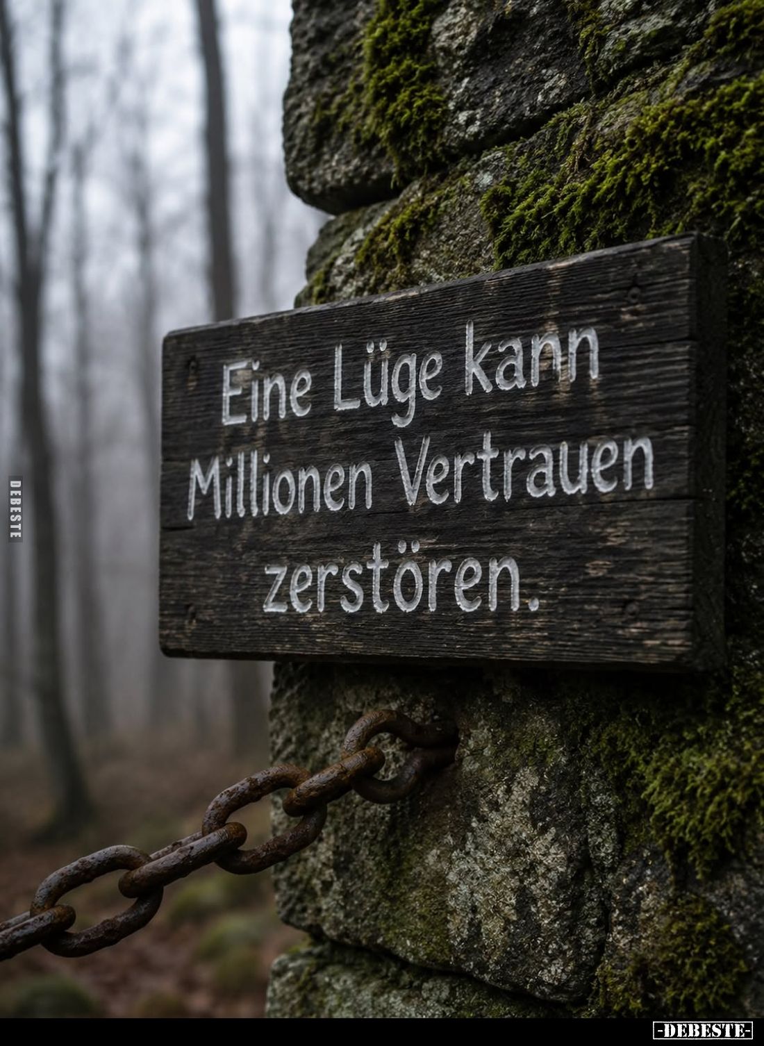 Eine Lüge kann Millionen Vertrauen zerstören.