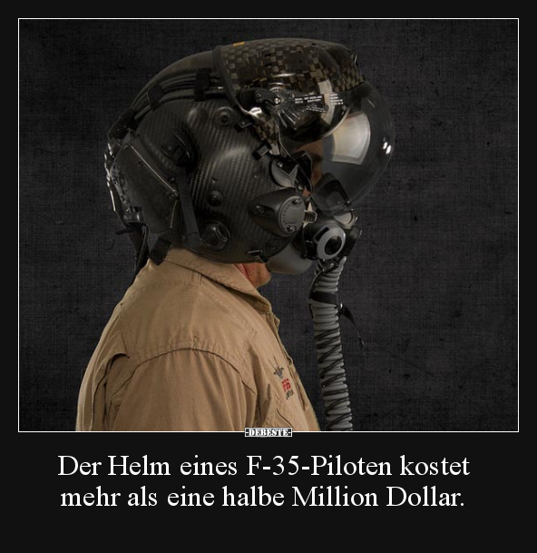 Der Helm eines F-35-Piloten kostet mehr als eine halbe.. - Lustige Bilder | DEBESTE.de