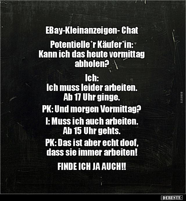 EBay-Kleinanzeigen- Chat.. - Lustige Bilder | DEBESTE.de