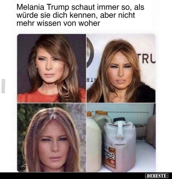 Melania Trump schaut immer so, als würde sie dich.. - Lustige Bilder | DEBESTE.de