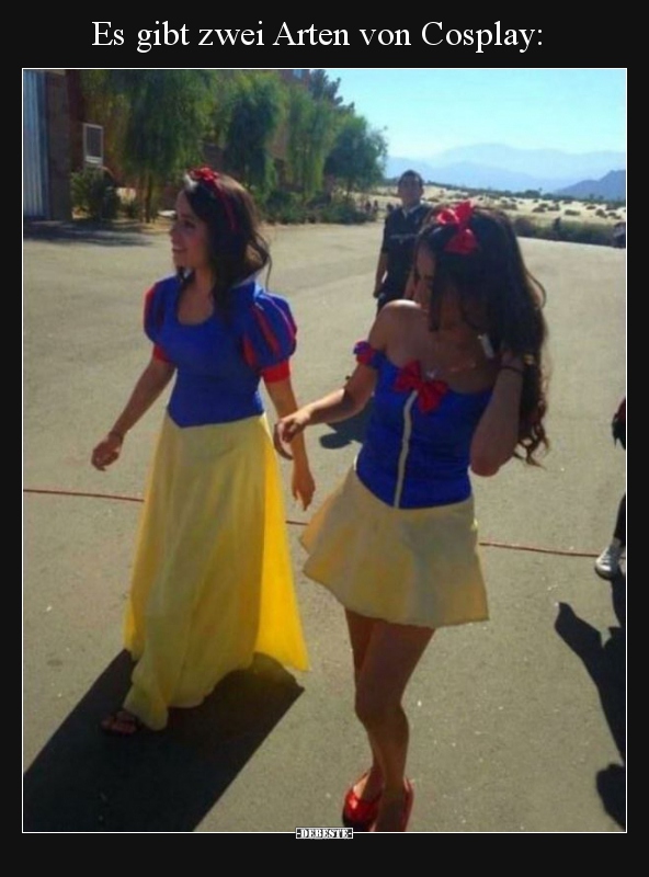 Es gibt zwei Arten von Cosplay..