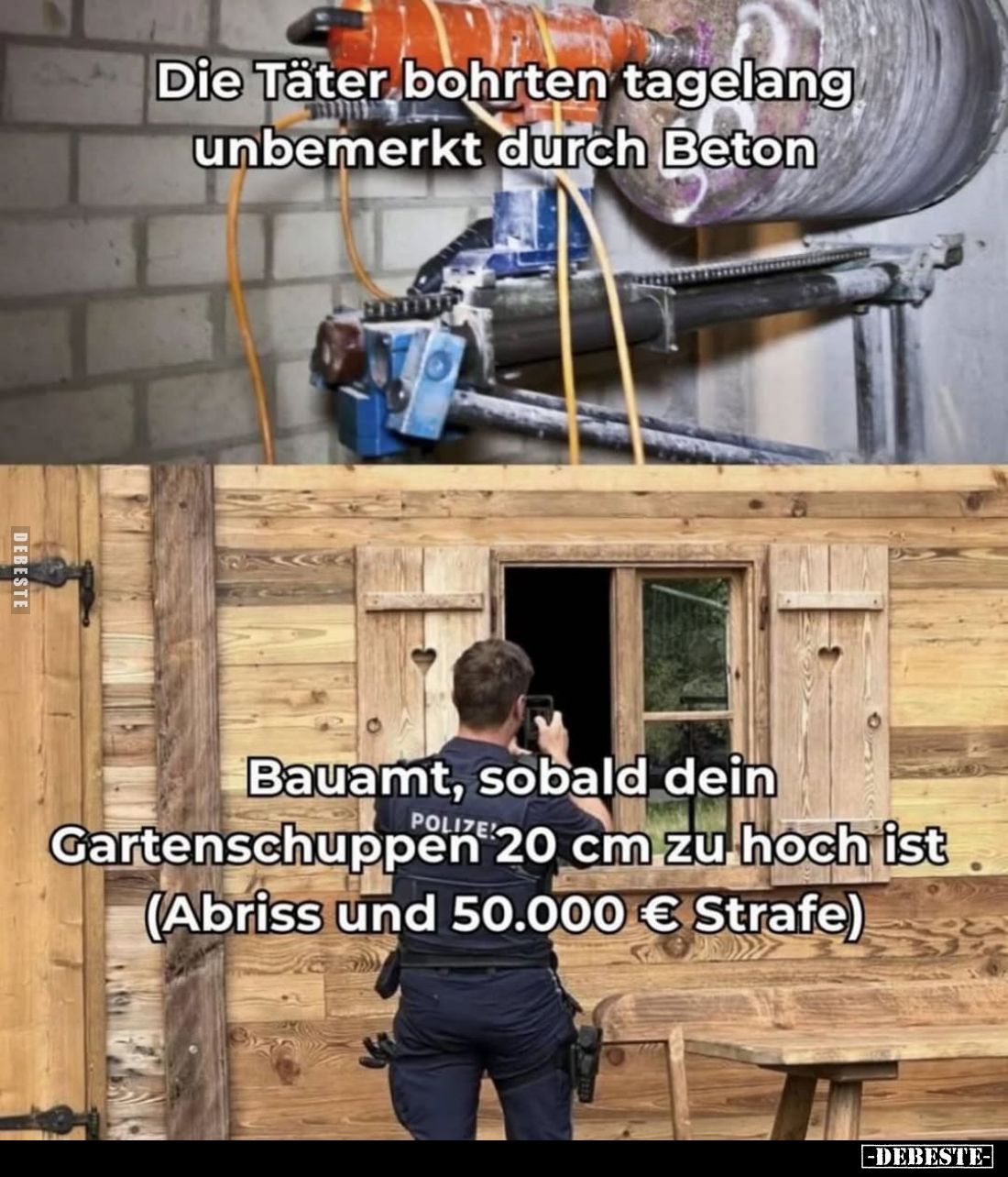 Die Täter bohrten tagelang unbemerkt durch Beton... - Lustige Bilder | DEBESTE.de