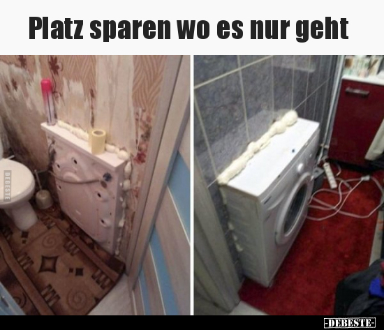 Platz sparen wo es nur geht.. - Lustige Bilder | DEBESTE.de