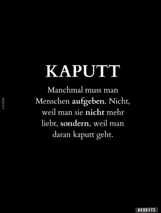 Kaputt, Menschen