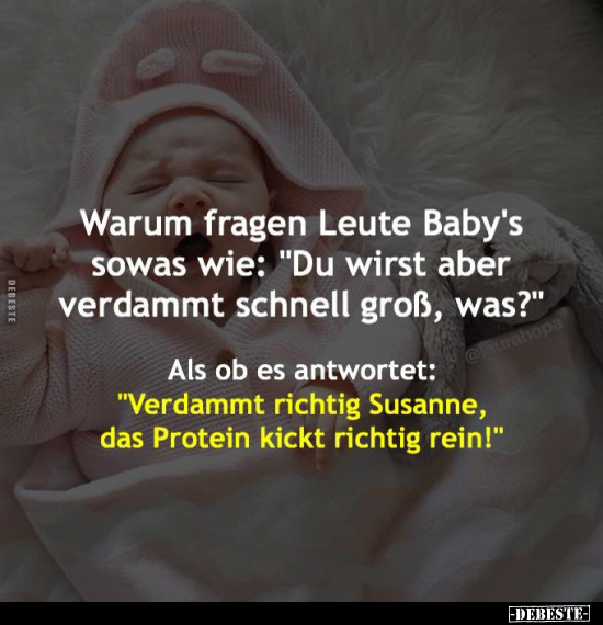 Warum fragen Leute Baby's sowas wie.. - Lustige Bilder | DEBESTE.de