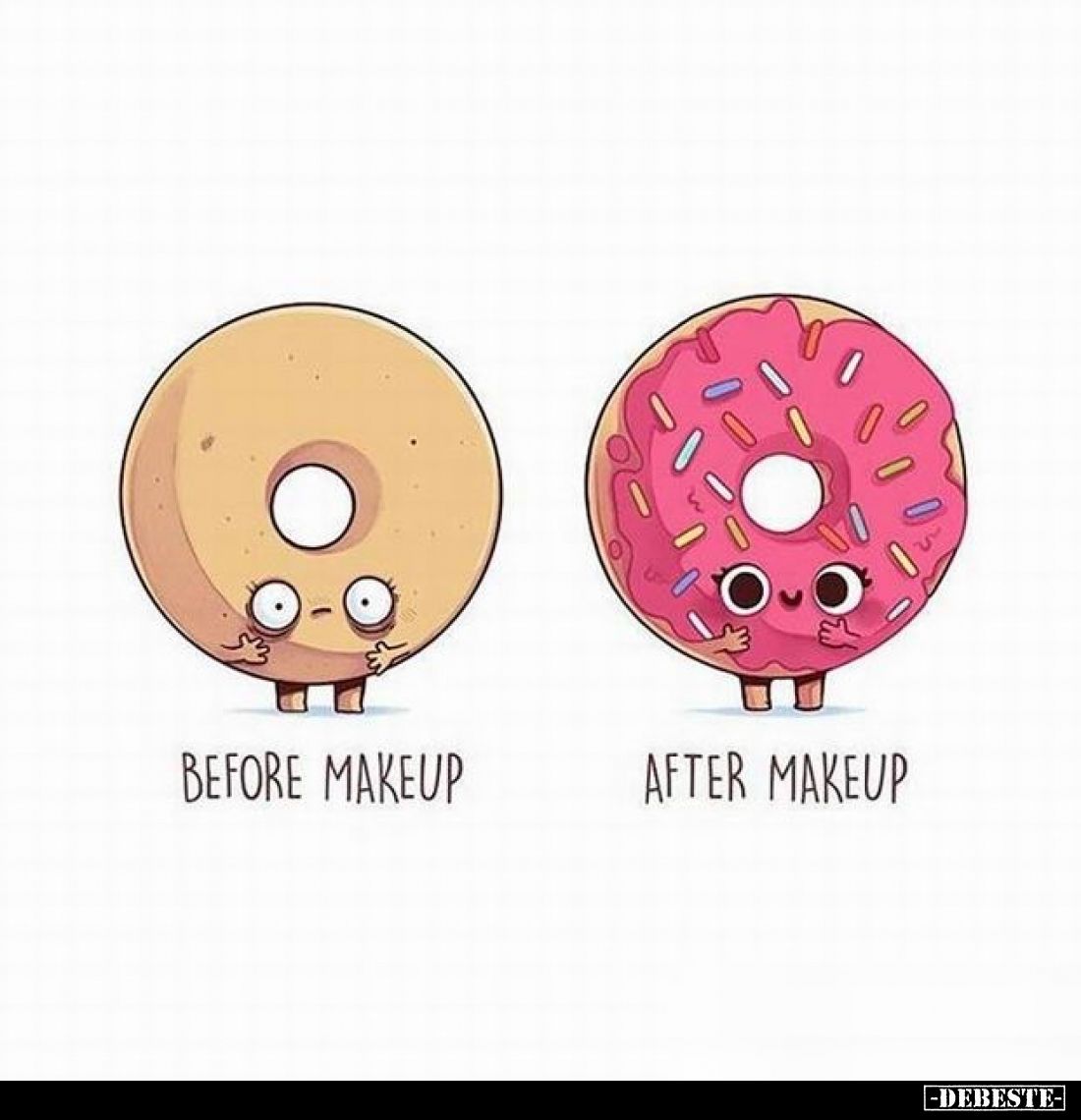 Before vs after makeup.