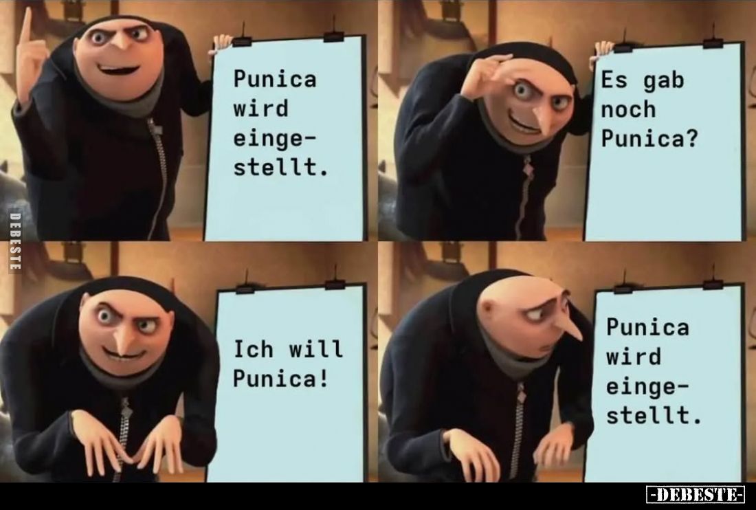 Punica wird eingestellt.

Es gab noch Punica?

Ich will Punica!

Punica wird eingestellt.