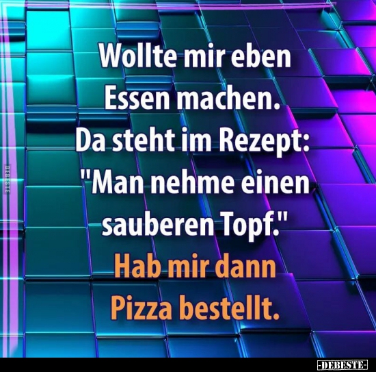 Wollte mir eben Essen machen. Da steht im Rezept: